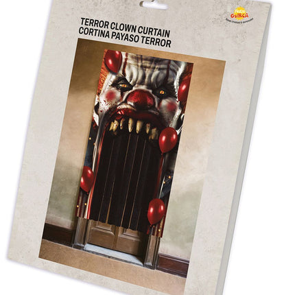 Cortina Puerta Halloween Horror Payaso 2.4m