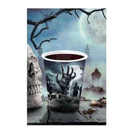 Copas de Halloween Cementerio 240ml 6uds.