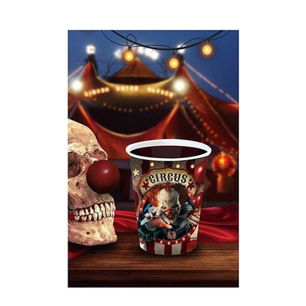 Vasos de Halloween Payaso 240ml 6pcs