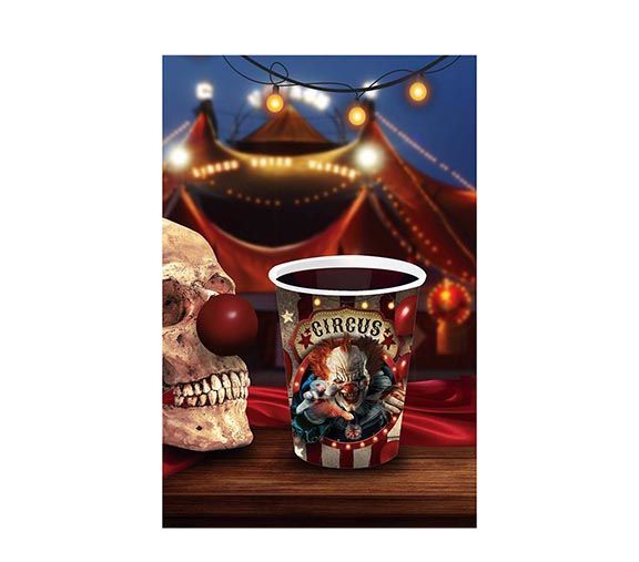 Vasos de Halloween Payaso 240ml 6pcs