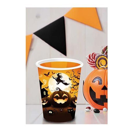 Vasos de Halloween Calabaza 240ml 6uds.