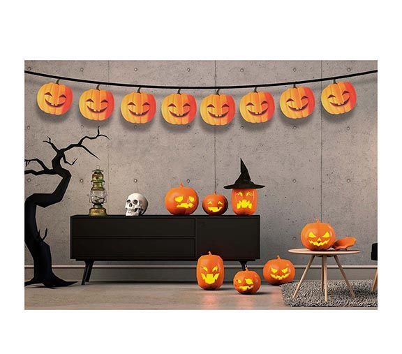 Guirnalda de Halloween Calabaza 3m