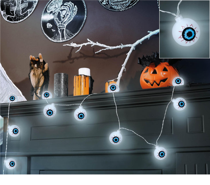 Guirnalda luminosa de Halloween Ojos LED 1,3m