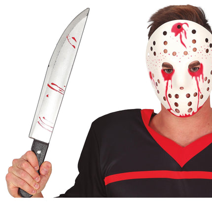 Machete Falso De Halloween Con Sangre 45cm