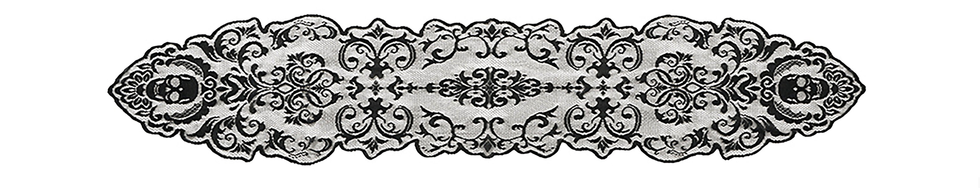 Mantel Halloween Negro Encaje 180cm