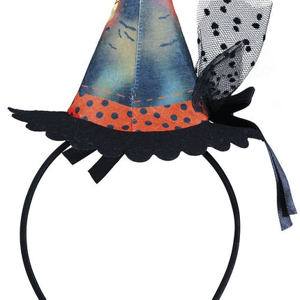 Diadema de Halloween Mini Gorro de Bruja Gato