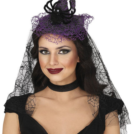 Diadema de Halloween Bruja con Velo