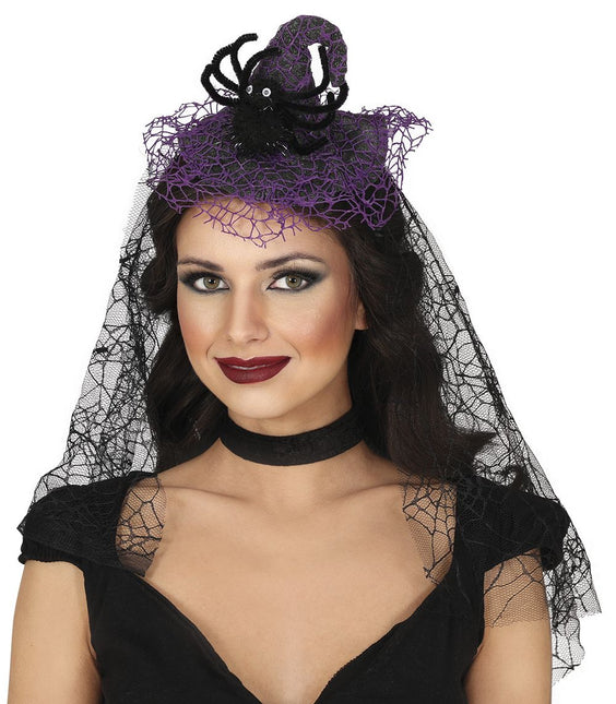 Diadema de Halloween Bruja con Velo