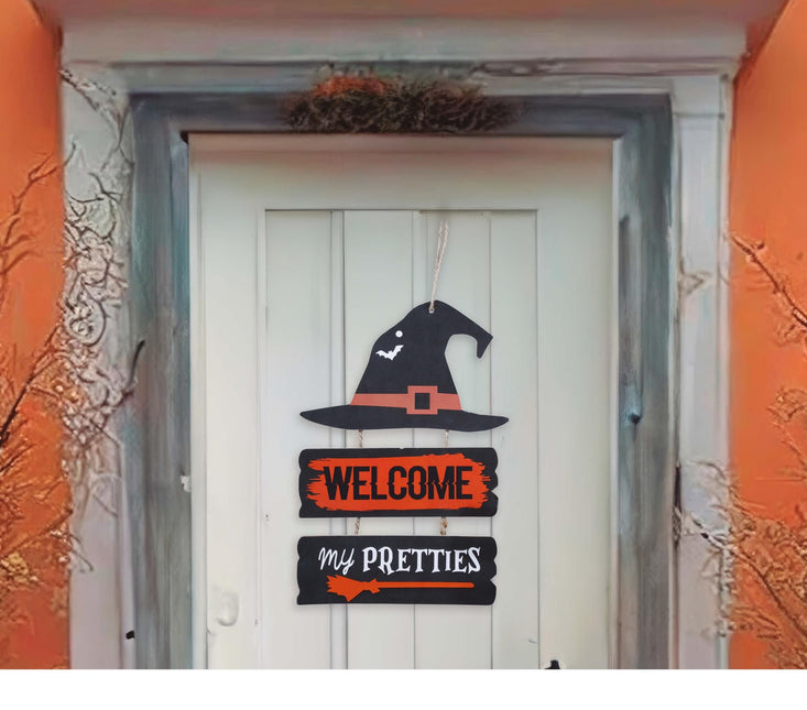 Decoración colgante de Halloween Welcome 32cm