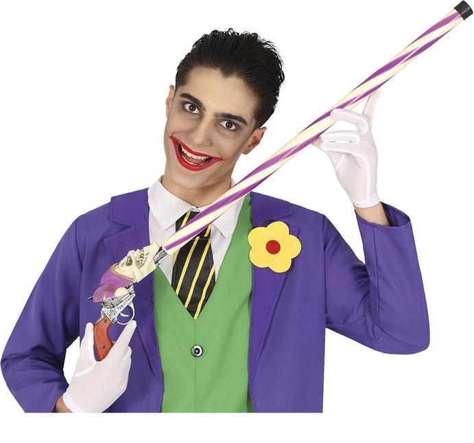 Bastón de Halloween Joker 90cm