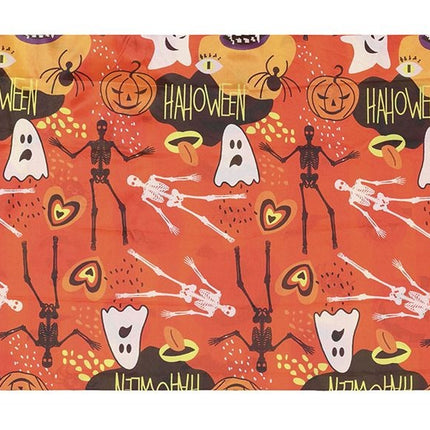 Mantel Halloween Naranja Fantasmas 1,77m