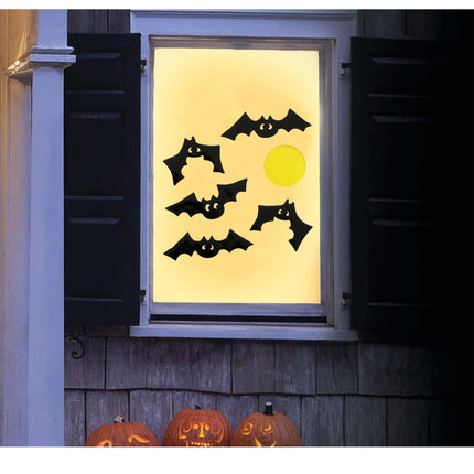 Decoración de Halloween para ventanas Murciélagos