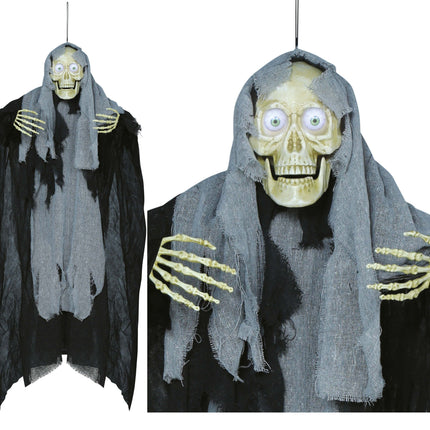 Decoración Colgante Halloween Esqueleto Gris 1,2m