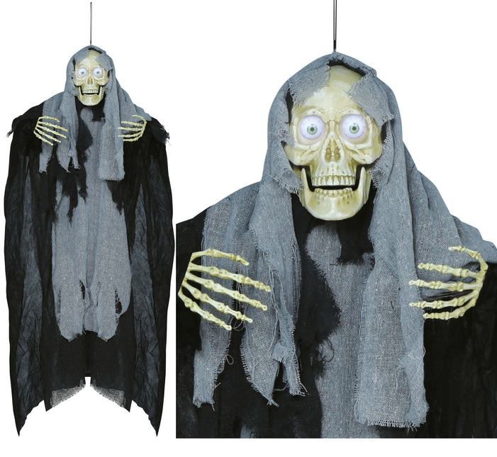 Decoración Colgante Halloween Esqueleto Gris 1,2m