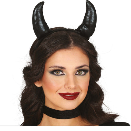 Diadema Halloween Demonio Negro