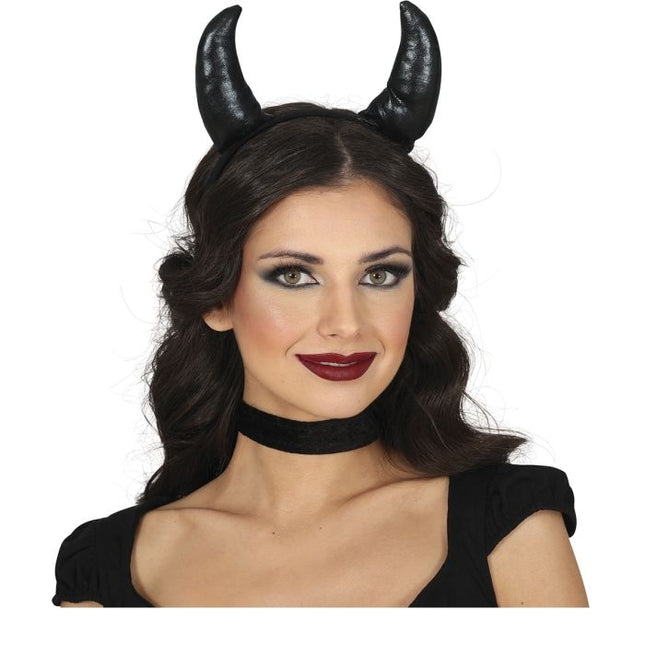 Diadema Halloween Demonio Negro