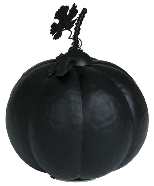 Decoración Halloween Calabaza Negra Con Luz 16cm