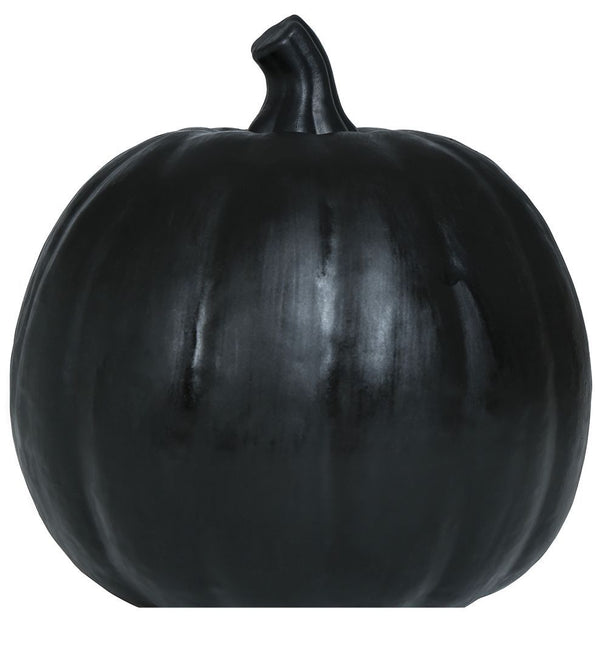 Decoración de Mesa Halloween Calabaza Negra Con Luz 16cm