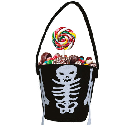 Halloween Bombonera Esqueleto 12cm