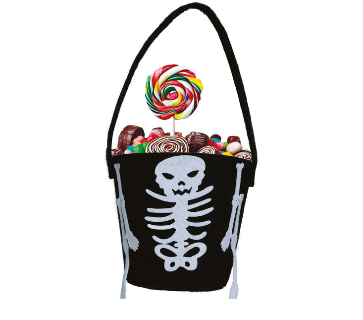 Halloween Bombonera Esqueleto 12cm