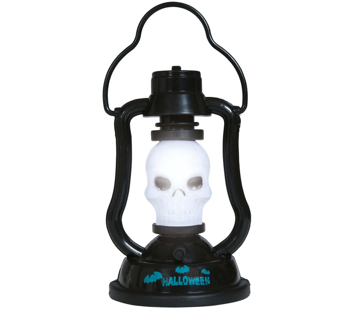 Linterna de Halloween Calavera con Luz y Sonido 15cm