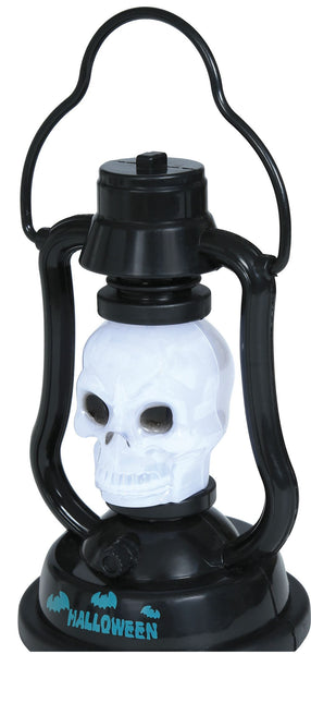 Linterna de Halloween Calavera con Luz y Sonido 15cm