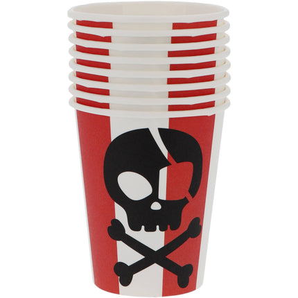 Vasos - Fiesta Pirata - 250 ml - 8 piezas