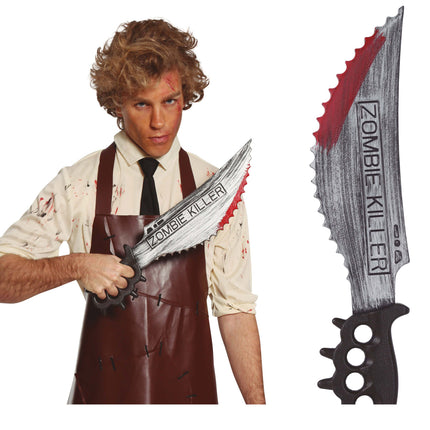 Cuchillo Asesino Zombie Halloween 50cm