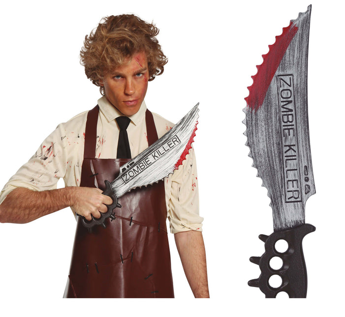 Cuchillo Asesino Zombie Halloween 50cm