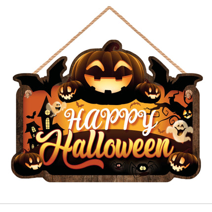 Halloween Cartel colgante Feliz Halloween 35cm