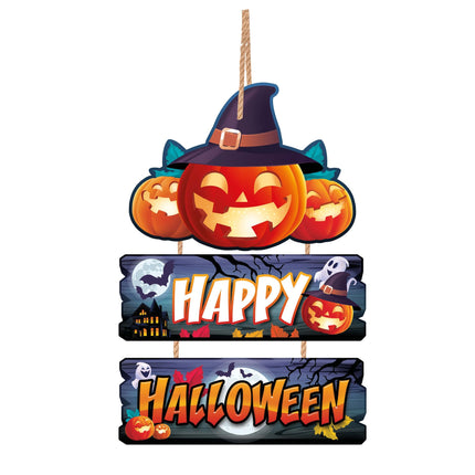 Halloween Cartel colgante Feliz Halloween 32cm 3 piezas