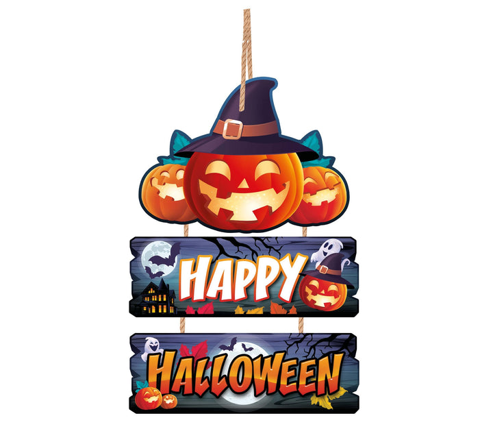 Halloween Cartel colgante Feliz Halloween 32cm 3 piezas