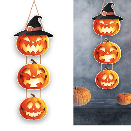 Halloween Decoración Colgante Calabazas Plato 64cm