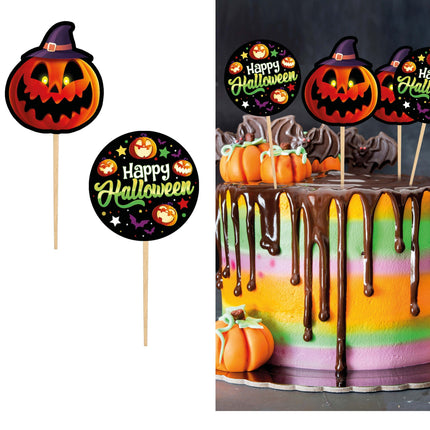 Halloween Adorno para tarta 6cm 12pcs