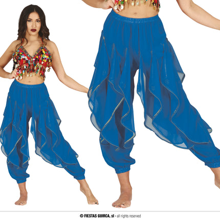 Hq pantalones azules de danza del vientre