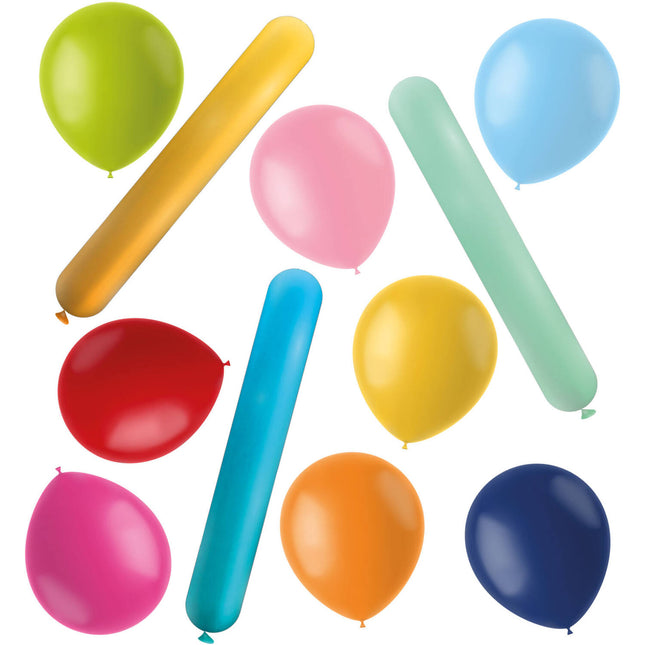 Globos de látex - Forma - Stripetastic - Surtidos - 100 unidades