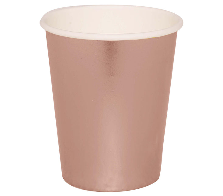 Vasos Oro Rosa 240ml 6ud