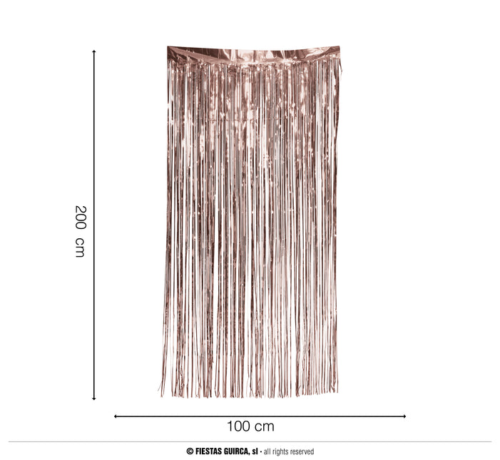 Cortina de Puerta Oro Rosa 2m