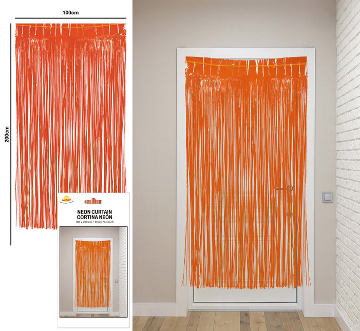 Cortina de puerta naranja 2m