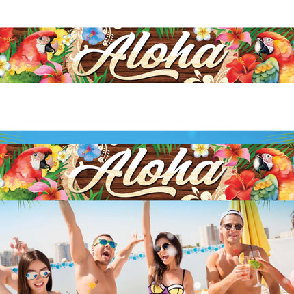 Banderola de tela Aloha verano x 150cm