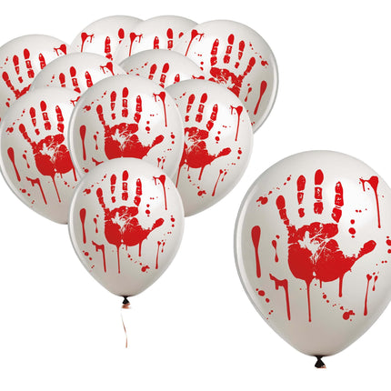 Globos de Halloween Huella de Sangre 30cm 10pcs