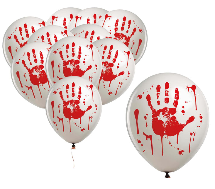 Globos de Halloween Huella de Sangre 30cm 10pcs