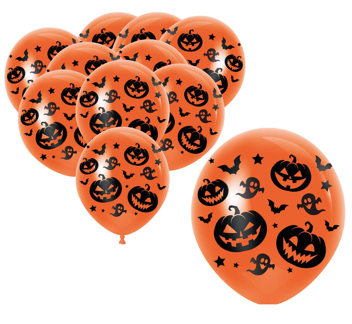 Globos Halloween Naranja 30cm 10pcs