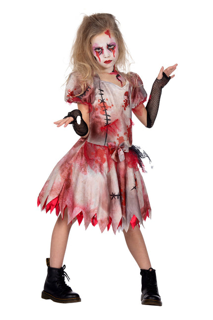 Vestido de Halloween corto con sangre