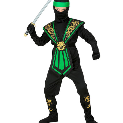 Kombat Ninja Groen Kostuum Kind