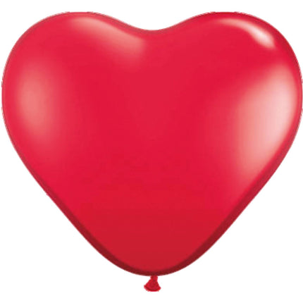 Globos Corazón Rojo 30cm 100 piezas