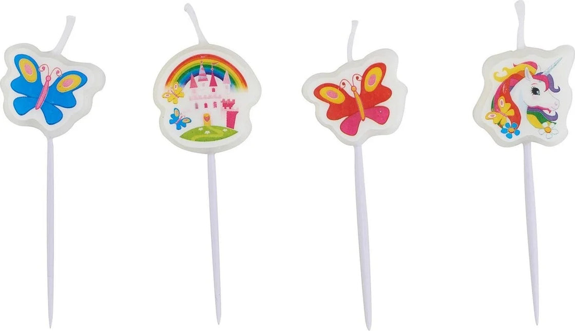 Velas Unicornio 7,5cm 4pcs