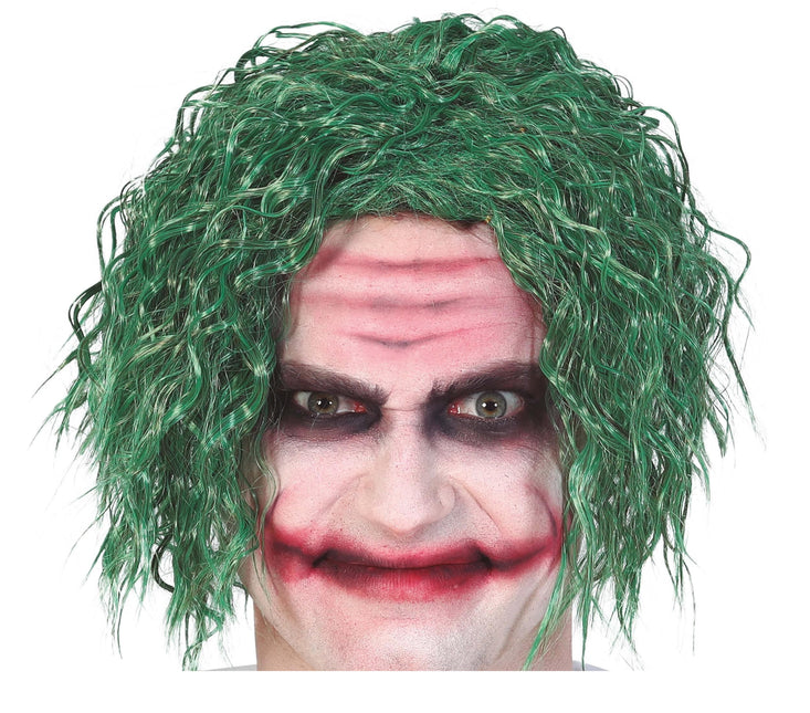 Peluca de Halloween Joker Verde