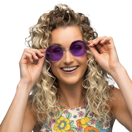 Gafas Hippie 60S Violeta Xl