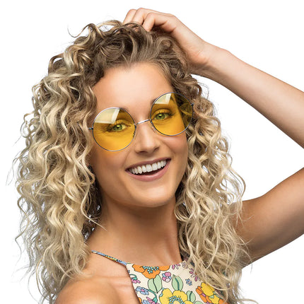 Gafas Hippie 60S Amarillo Xl